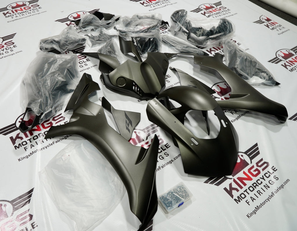 Yamaha R1 Fairings (2015-2019) Matte Gray, Black | Kings