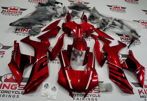 Yamaha YZF-R1 (2020-2023) Candy Red, White & Black Fairings at KingsMotorcycleFairings.com