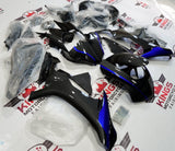 Faux Carbon Fiber and Blue Fairing Kit for a 2015, 2016, 2017, 2018 & 2019 Yamaha YZF-R1 motorcycle