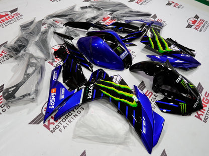Yamaha R3 Fairings (2015-2018) Blue, Black, Green Monster at KingsMotorcycleFairings.com