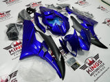 Yamaha YZF-R6 (2006-2007) Blue & Matte Black Fairings at KingsMotorcycleFairings.com