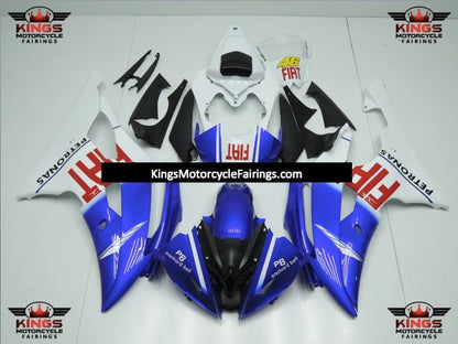 Blue, White and Red Fiat Petronas Fairing Kit for a 2008, 2009, 2010, 2011, 2012, 2013, 2014, 2015 & 2016 Yamaha YZF-R6 motorcycle