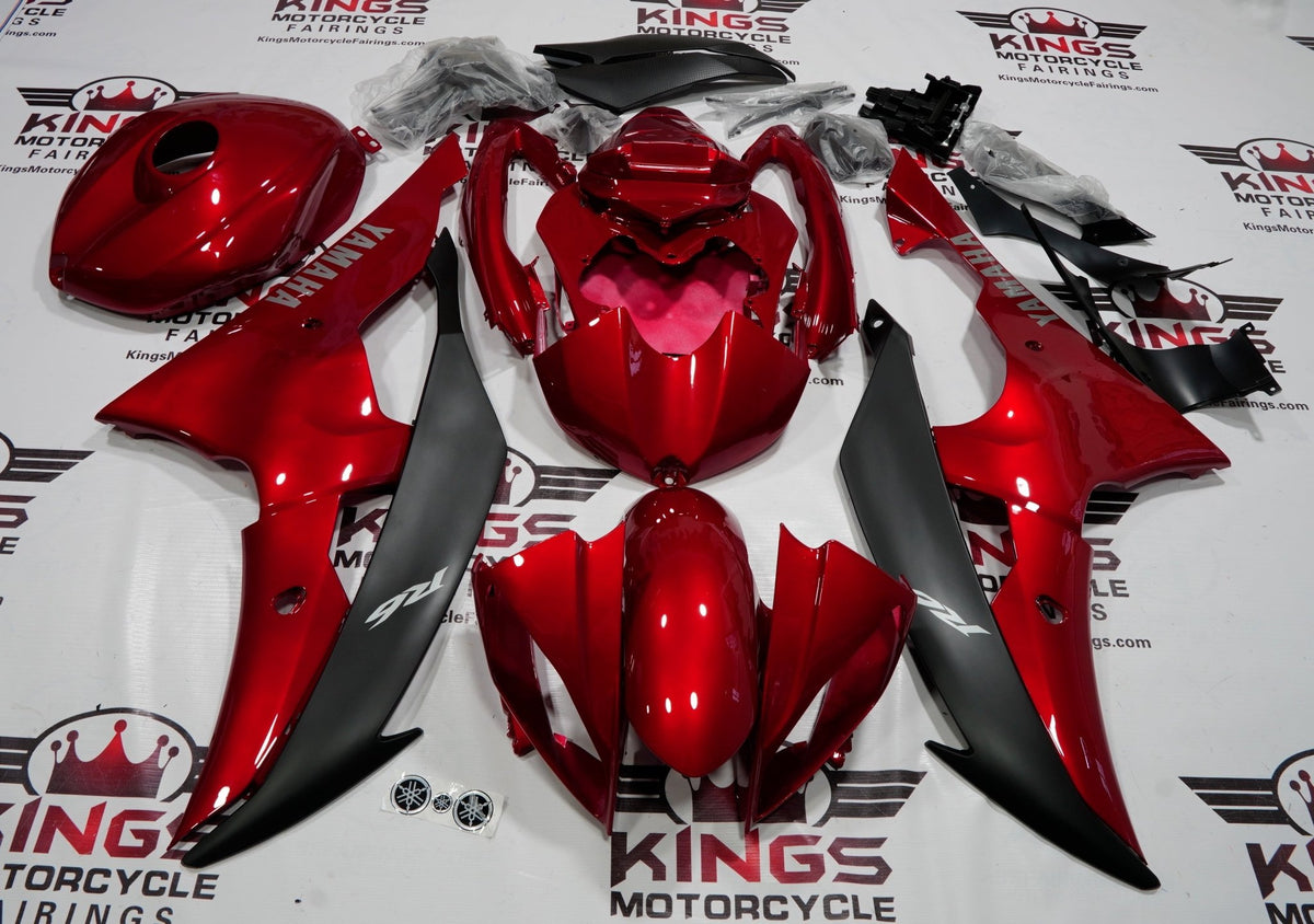 Yamaha YZF R6 Fairings 2008 2016 Candy Red Matte Black