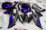 Yamaha YZF-R6 (2008-2016) Matte Black & Dark Purple Fairings - KingsMotorcycleFairings.com