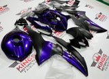 Yamaha YZF-R6 (2008-2016) Matte Black & Dark Purple Fairings - KingsMotorcycleFairings.com