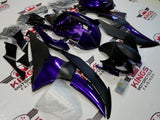 Matte Black and Dark Purple Fairing Kit for a 2008, 2009, 2010, 2011, 2012, 2013, 2014, 2015 & 2016 Yamaha YZF-R6 motorcycle