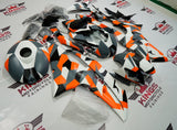 Yamaha YZF-R6 (2008-2016) Matte White, Neon Orange, Black & Gray Camouflage Fairings - KingsMotorcycleFairings.com