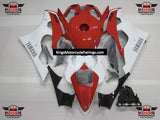 Yamaha YZF-R6 (2008-2016) Red & White Fairings - KingsMotorcycleFairings.com...