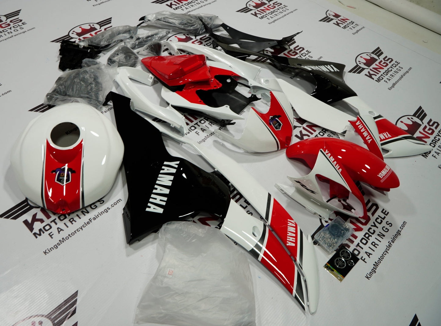 Yamaha YZF-R6 (2008-2016) White, Red, Black & Gray Fairings at KingsMotorcycleFairings.com