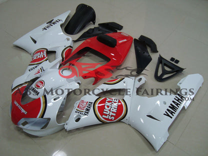 Yamaha R1 Fairing Kit (1998-1999) Red, White Lucky Strike at KingsMotorcycleFairings.com