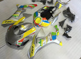 Yamaha R1 Fairing Kit (2020-2025) Silver, Yellow Color Wheel at KingsMotorcycleFairings.com