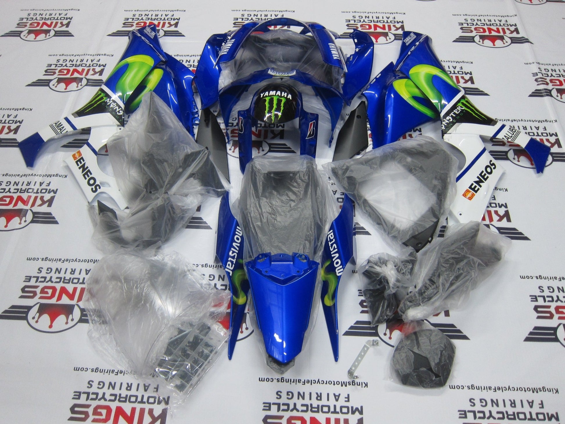Yamaha R1 Fairing set (2020-2025) Blue Movistar at KingsMotorcycleFairings.com