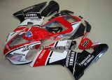 Yamaha R1 Fairings (1998-1999) Red, White, Black Yamalube at KingsMotorcycleFairings.com
