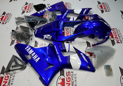 Yamaha R1 Fairings (2000-2001) Blue, White at KingsMotorcycleFairings.com