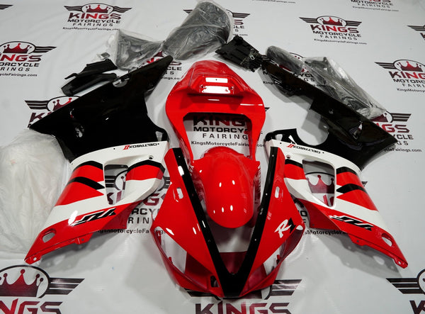 Yamaha R1 Fairings (2000-2001) Red, White, Black at KingsMotorcycleFairings.com