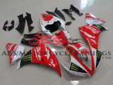 Yamaha R1 Fairings (2012-2014) Red, White, Black Monster at KingsMotorcycleFairings.com