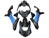 Yamaha R1 Fairings (2020-2025) Faux Carbon Fiber, Light Blue at KingsMotorcycleFairings.com