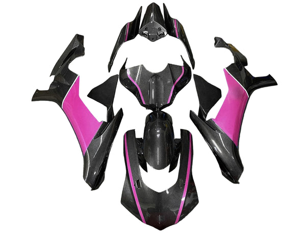 Yamaha R1 Fairings (2020-2025) Faux Carbon Fiber, Pink at KingsMotorcycleFairings.com