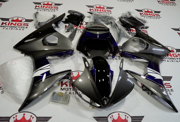 Yamaha R6 Fairings (2003-2004) Silver, Dark Blue, Black, White at KingsMotorcycleFairings.com