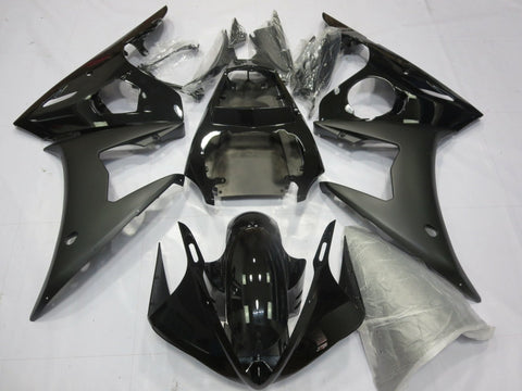 Yamaha R6 Fairings (2005) Gloss Black, Matte Black at KingsMotorcycleFairings.com