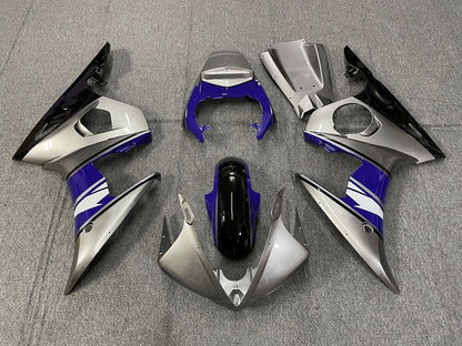 Yamaha R6 Fairings (2005) Silver, Purple, Black, White at KingsMotorcycleFairings.com