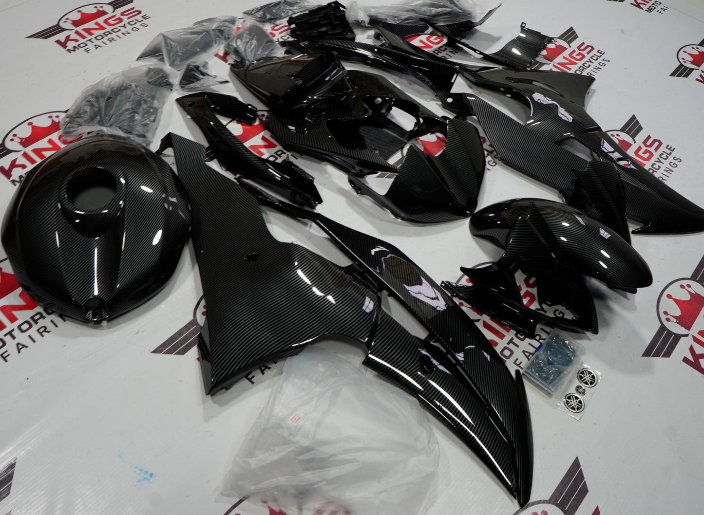Yamaha R6 Fairings (2008-2016) Faux Carbon Fiber at KingsMotorcycleFairings.com