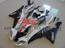 Yamaha R6 Fairings (2008-2016) White, Matte Black, Red Stripe atKingsMotorcycleFairings.com