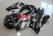 Yamaha YZF-R1 Fairings (1998-1999) Black, White West at KingsMotorcycleFairings.com