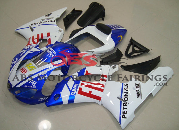 Yamaha YZF-R1 Fairings (1998-1999) Blue, White, Red Fiat #46 at KingsMotorcycleFairings.com
