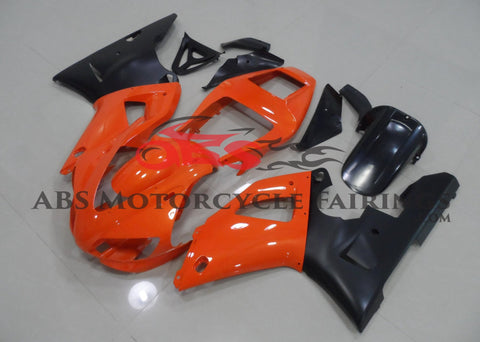 Yamaha YZF-R1 Fairings (1998-1999) Orange, Matte Black at KingsMotorcycleFairings.com