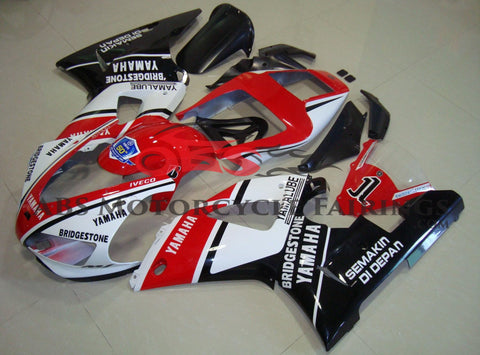 Yamaha YZF-R1 Fairings (1998-1999) Red, White, Black Yamalube at KingsMotorcycleFairings.com