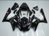 Yamaha YZF-R1 Fairings (2000-2001) Black, White Monster Energy at KingsMotorcycleFairings.com