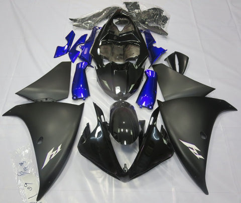 Yamaha YZF-R1 Fairings (2009-2011) Black, Matte Black, Blue at KingsMotorcycleFairings.com
