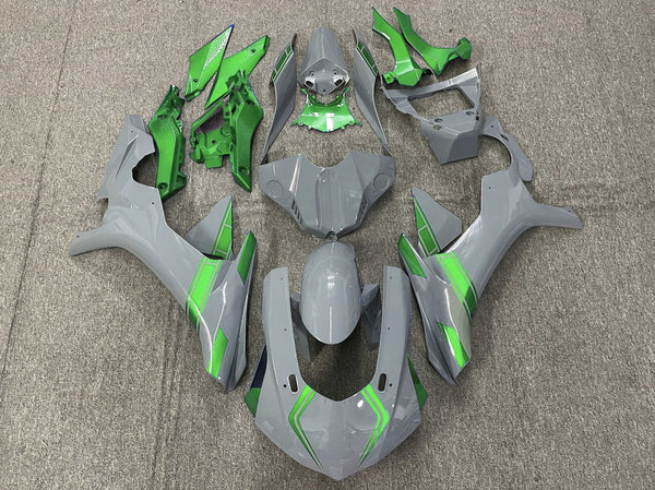 Yamaha YZF-R1 Fairings (2020-2024) Nardo Gray, Green at KingsMotorcycleFairings.com
