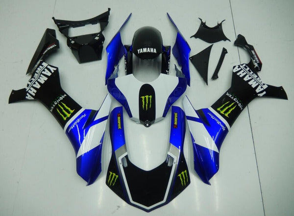 Yamaha YZF-R1 Fairings (2020-2025) Black, Blue, White Monster at KingsMotorcycleFairings.com