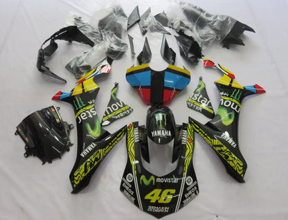 Yamaha YZF-R1 Fairings (2020-2025) Black Movistar #46 at KingsMotorcycleFairings.com