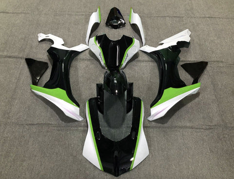 Yamaha YZF-R1 Fairings (2020-2025) Black, White, Green at KingsMotorcycleFairings.com