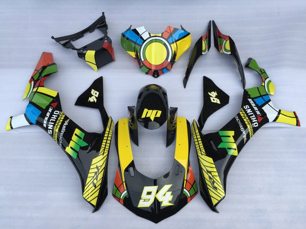 Yamaha YZF-R1 Fairings (2020-2025) Black, Yellow Color Wheel 94 at KingsMotorcycleFairings.com