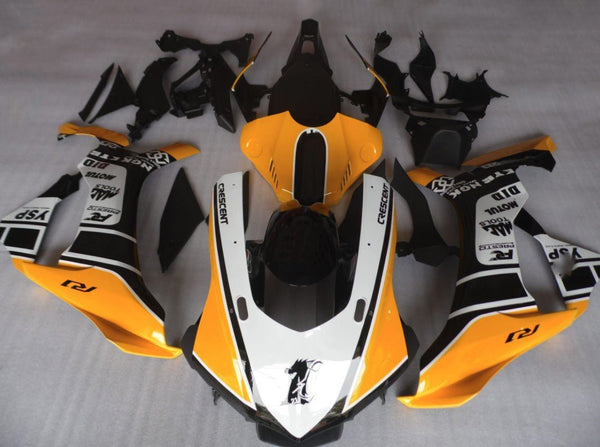 Yamaha YZF-R1 Fairings (2020-2025) Dark Yellow, White, Black at KingsMotorcycleFairings.com