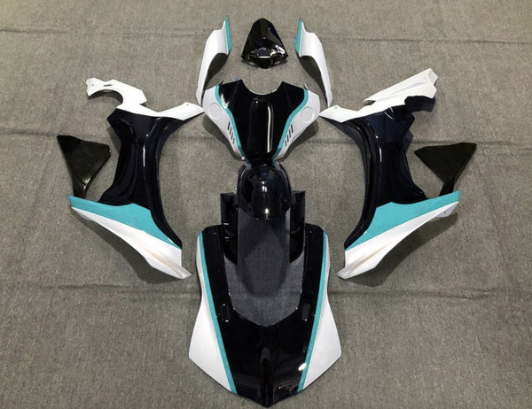 Yamaha YZF-R1 Fairings (2020-2025) Gloss Black, White, Teal Blue at KingsMotorcycleFairings.com