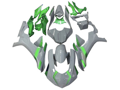 Yamaha YZF-R1 Fairings (2020-2025) Nardo Gray, Green at KingsMotorcycleFairings.com