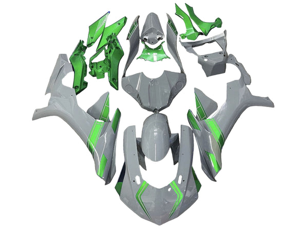 Yamaha YZF-R1 Fairings (2020-2025) Nardo Gray, Green at KingsMotorcycleFairings.com