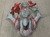 Yamaha YZF-R1 Fairings (2020-2025) Nardo Gray, Red at KingsMotorcycleFairings.com
