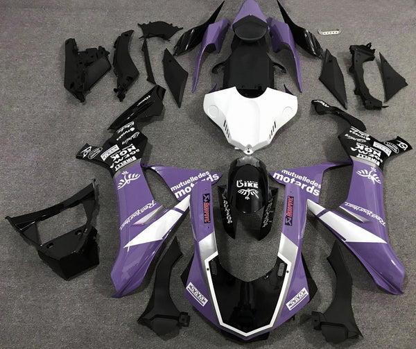Yamaha YZF-R1 Fairings (2020-2025) Purple, White, Black, Silver at KingsMotorcycleFairings.com