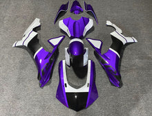 Yamaha YZF-R1 Fairings (2020-2025) Purple, White, Faux Carbon Fiber at KingsMotorcycleFairings.com