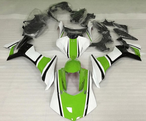 Yamaha YZF-R1 Fairings (2020-2025) White, Green, Black at KingsMotorcycleFairings.com