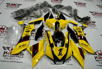 Yamaha YZF-R1 Fairings (2020-2025) Yellow, Black, Red Stripe at KingsMotorcycleFairings.com