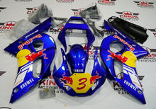 Yamaha YZF-R6 Fairings (1998-2002) Blue, Red Bull #3 at KingsMotorcycleFairings.com