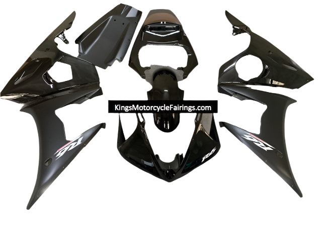 Yamaha YZF-R6 Fairings (2003-2004) Black, Matte Black at KingsMotorcycleFairings.com