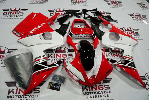 Yamaha YZF-R6 Fairings (2003-2004) Red, White, Black at KingsMotorcycleFairings.com